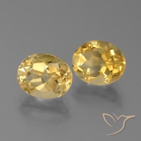 5.09 ctw Golden Citrine Stones, Natural Citrine in Oval Facet Shape for Sale