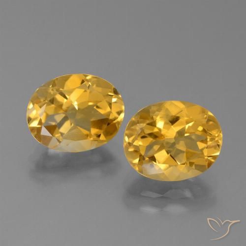 4.73 ct Yellow Citrine, 9.9 x 8 mm Oval Cut From Brazil, Photo A