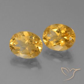 4.73 ctw Golden Citrine Stones, Natural Citrine in Oval Facet Shape for Sale