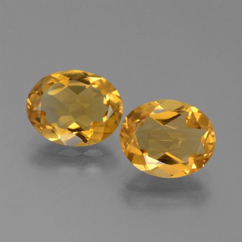 Deep Orange-Gold Citrin Edelstein - 2ct Oval facettiert (ID: 450564)