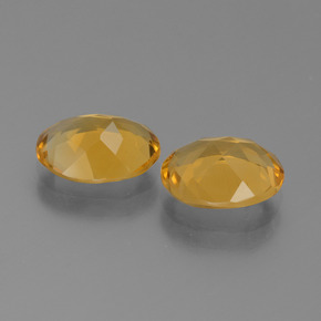 Citrine Gemstones in 10 x 8 mm (calibrated) Size for Sale, Citrine Stones in Deep Orange-Gold Color