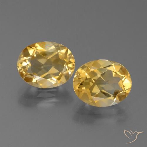 4.46 ct Yellow Citrine, 9.9 x 7.9 mm Oval Cut From Brazil, Photo A