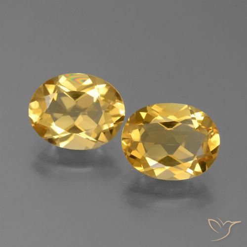 4.20ctw Natural Golden Orange Citrine, Oval, VVS-VS