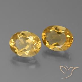 4.20 ctw Golden Citrine Stones, Natural Citrine in Oval Facet Shape for Sale