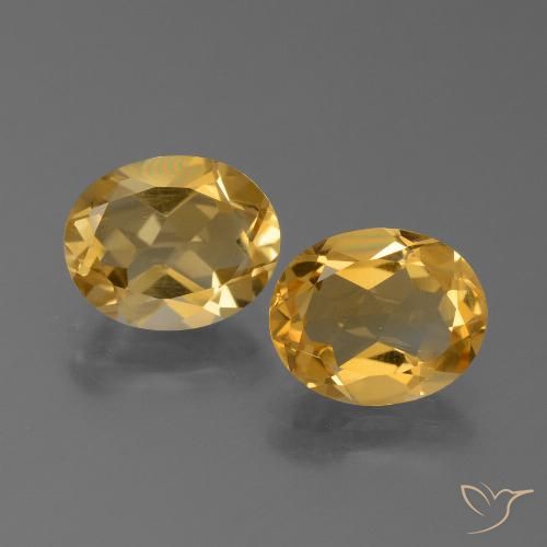 4.34ctw Natural Medium-Dark Golden Citrine, Oval, VVS-VS