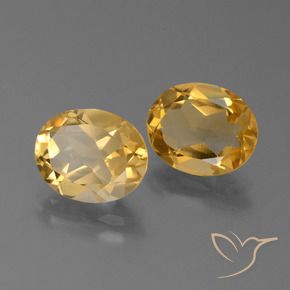 4.34 ctw Golden Citrine Stones, Natural Citrine in Oval Facet Shape for Sale