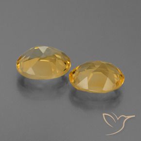 Citrine Gemstones in 10 x 8 mm (calibrated) Size for Sale, Citrine Stones in Medium-Dark Golden Color