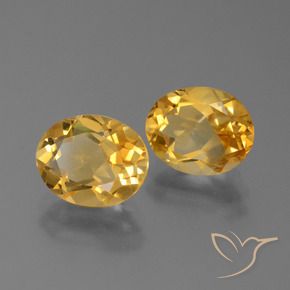4.52 ctw Golden Citrine Stones, Natural Citrine in Oval Facet Shape for Sale