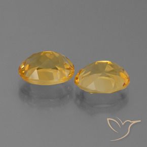 Citrine Gemstones in 10 x 8 mm (calibrated) Size for Sale, Citrine Stones in Medium-Dark Golden Color