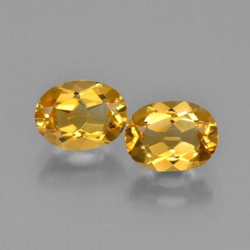 Deep Golden Orange Citrine Gem - 1.2ct Oval Facet (ID: 450584)