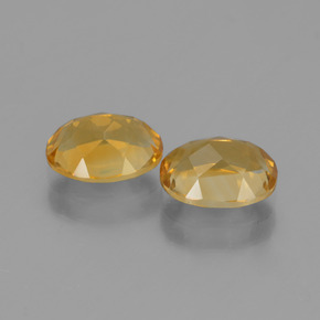 Citrine Gemstones in 8 x 6 mm (calibrated) Size for Sale, Citrine Stones in Deep Golden Orange Color