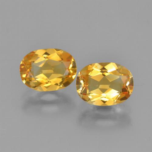 Deep Golden Orange Citrine Gem - 1.2ct Oval Facet (ID: 450588)