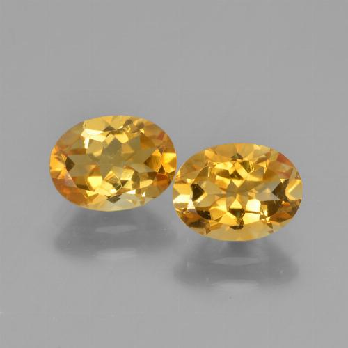 Deep Golden Orange Цитрин Камень - 1.1ct Фасетный Овал (ID: 450591)