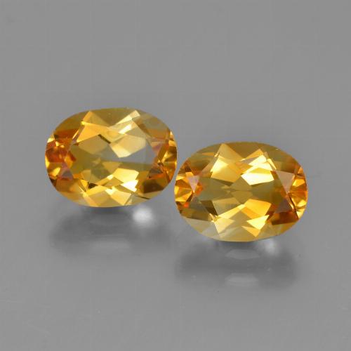 Deep Orange-Gold Citrine Gem - 1.2ct Oval Facet (ID: 450594)