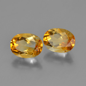 2.36 ctw Golden Citrine Stones, Natural Citrine in Oval Facet Shape for Sale