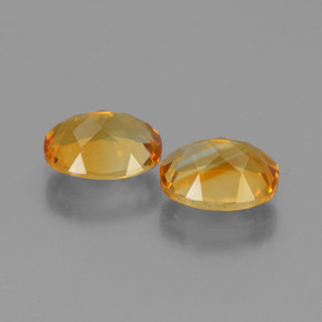 Citrine Gemstones in 8 x 6 mm (calibrated) Size for Sale, Citrine Stones in Deep Orange-Gold Color
