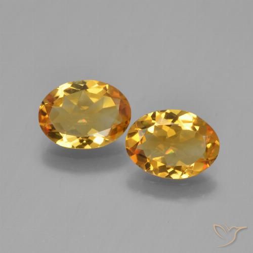 Or orange foncé Citrine gemme - 0.9ct Ovale facette (ID: 450595)