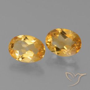 1.93 ctw Golden Citrine Stones, Natural Citrine in Oval Facet Shape for Sale