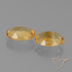 Citrine Gemstones in 8 x 6 mm (calibrated) Size for Sale, Citrine Stones in Deep Orange-Gold Color