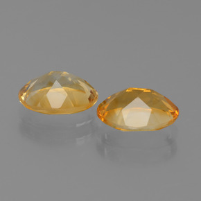 Citrine Gemstones in 8 x 6 mm (calibrated) Size for Sale, Citrine Stones in Deep Orange-Gold Color