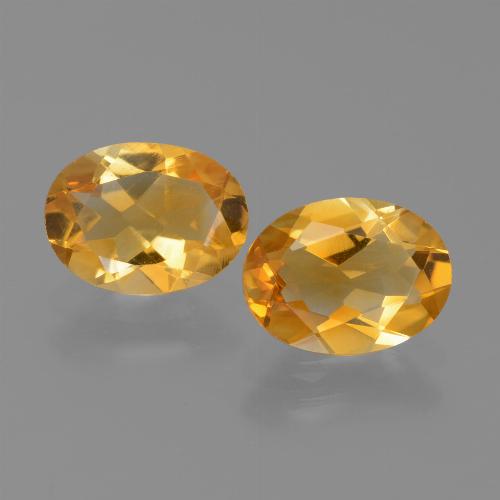 Deep Orange-Gold Citrine Gem - 1ct Oval Facet (ID: 450612)
