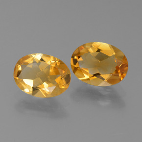 1.99 ctw Golden Citrine Stones, Natural Citrine in Oval Facet Shape for Sale