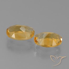 Citrine Gemstones in 8 x 6 mm (calibrated) Size for Sale, Citrine Stones in Dark Golden Color