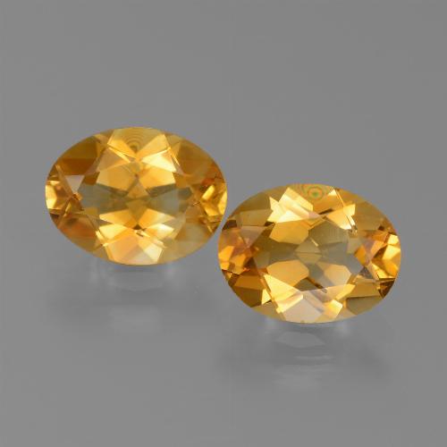 Deep Orange-Gold Citrine Gem - 1ct Oval Facet (ID: 450616)