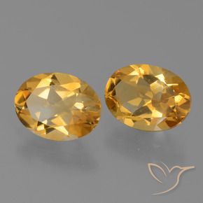 2.13 ctw Golden Citrine Stones, Natural Citrine in Oval Facet Shape for Sale