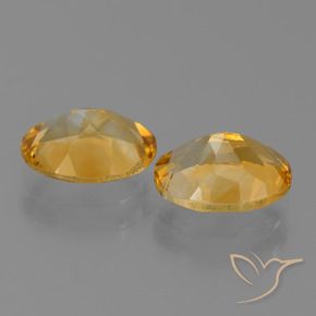 Citrine Gemstones in 8 x 6 mm (calibrated) Size for Sale, Citrine Stones in Medium-Dark Golden Color