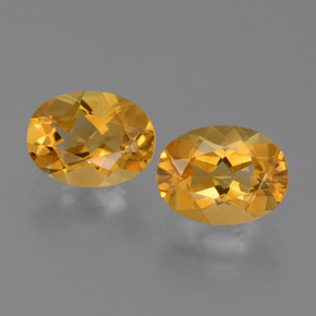 Dorado naranja oscuro Citrina Gema - 1.1ct Forma ovalada (ID: 450619)