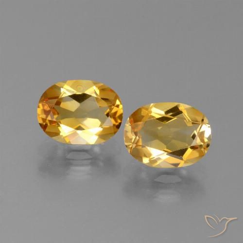Deep Golden Orange Цитрин Камень - 1.2ct Фасетный Овал (ID: 450636)