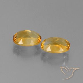 Citrine Gemstones in 8 x 6 mm (calibrated) Size for Sale, Citrine Stones in Deep Golden Orange Color