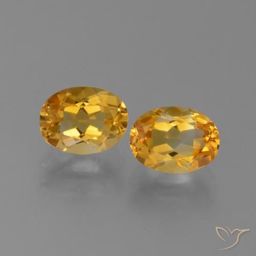Deep Golden Orange Цитрин Камень - 1.2ct Фасетный Овал (ID: 450639)