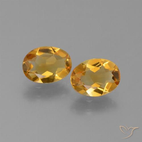 1.93ctw Natural Medium-Dark Golden Citrine, Oval, VVS-VS