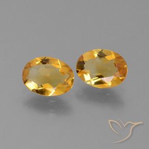 1.93 ctw Golden Citrine Stones, Natural Citrine in Oval Facet Shape for Sale