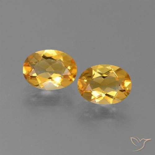 Medium-Dark Golden Citrine Gem - 1ct Oval Facet (ID: 450641)
