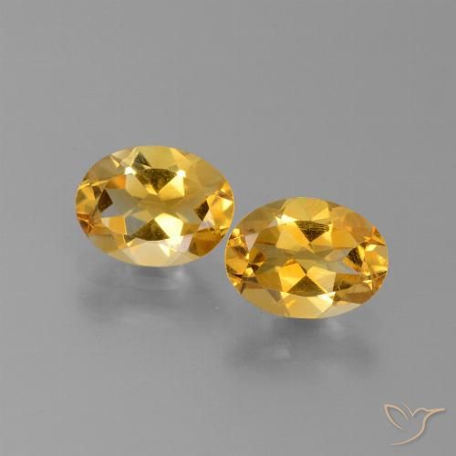 Dark Golden Citrine Gem - 1.1ct Oval Facet (ID: 450643)