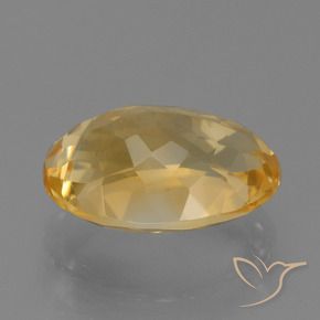 Citrine Gemstone in 15.1 x 11.2 mm Size for Sale, Citrine Stone in Medium-Dark Golden Color