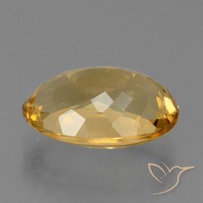 Citrine Gemstone in 15.2 x 10.8 mm Size for Sale, Citrine Stone in Medium-Dark Golden Color