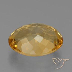 Citrine Gemstone in 14.8 x 11.3 mm Size for Sale, Citrine Stone in Deep Golden Orange Color