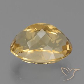 Citrine Gemstone in 13.9 x 10.6 mm Size for Sale, Citrine Stone in Medium-Dark Golden Color