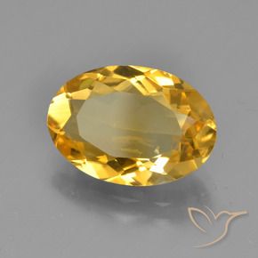 3.56 ct Golden Citrine Stone, Natural Citrine in Oval Facet Shape for Sale