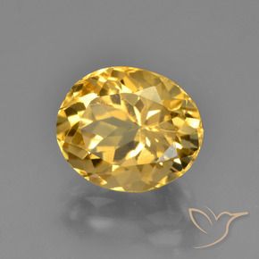 3.88 ct Golden Citrine Stone, Natural Citrine in Oval Facet Shape for Sale