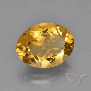 4.16 ct Golden Citrine Stone, Natural Citrine in Oval Facet Shape for Sale
