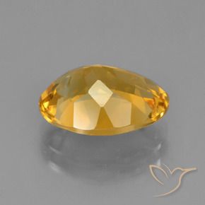 Citrine Gemstone in 12.6 x 9.6 mm Size for Sale, Citrine Stone in Deep Golden Orange Color