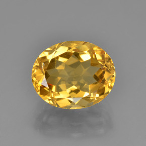 Deep Golden Orange Citrine Gem - 3.5ct Oval Facet (ID: 450687)