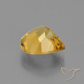 Citrine Gemstone in 10.7 x 10.3 mm Size for Sale, Citrine Stone in Deep Gold Color