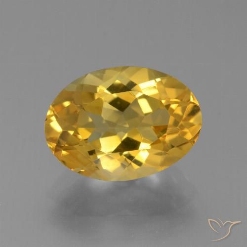 4.25ct Natural Deep Golden Orange Citrine, Oval, VVS