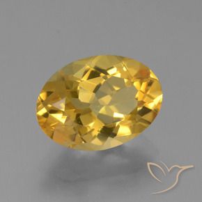 4.25 ct Golden Citrine Stone, Natural Citrine in Oval Facet Shape for Sale
